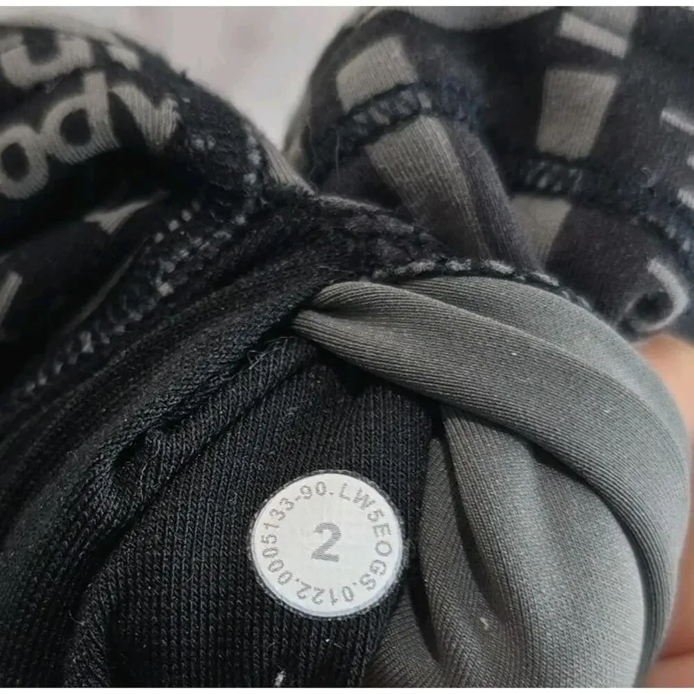 Lululemon Leggings Womens 2 Wunder Train Contour Fit High Rise Multi Spellout